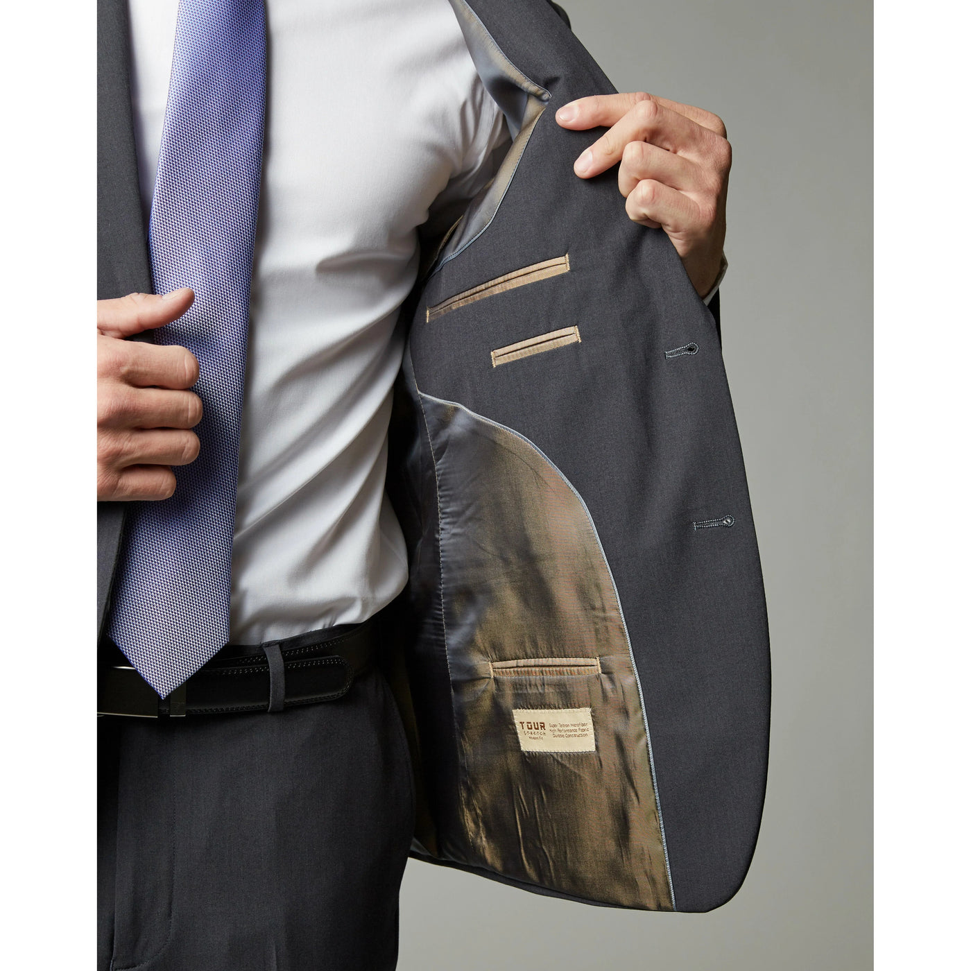 Charcoal Tour Stretch Modern Fit 1-Pant Suit