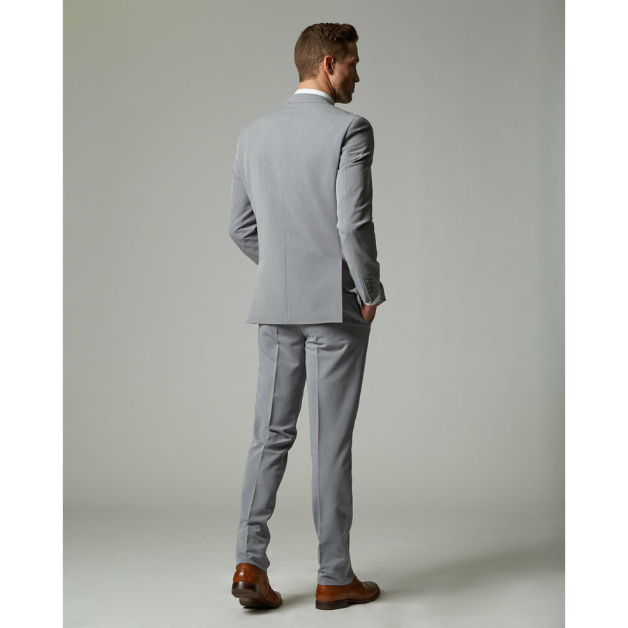 Light Grey Tempo Stretch Slim Fit 1-Pant Suit