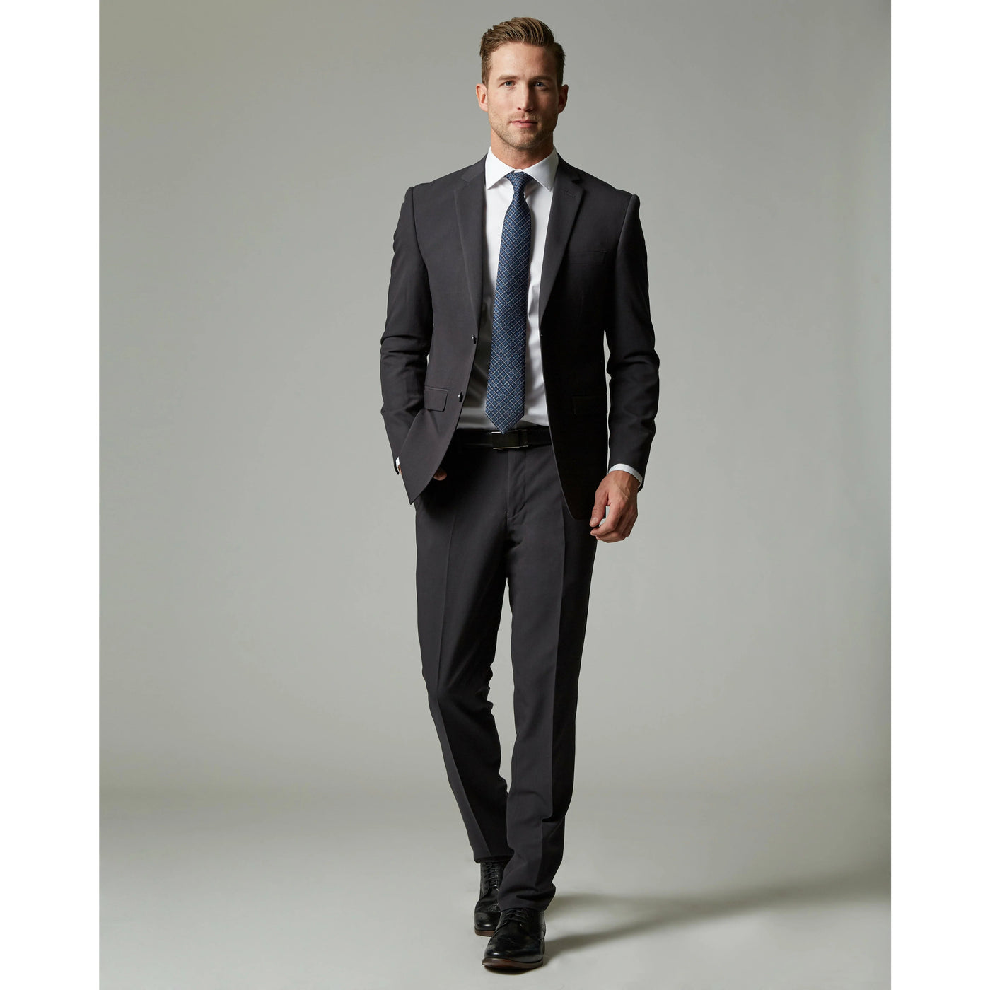 Navy Tempo Stretch Slim Fit 1-Pant Suit