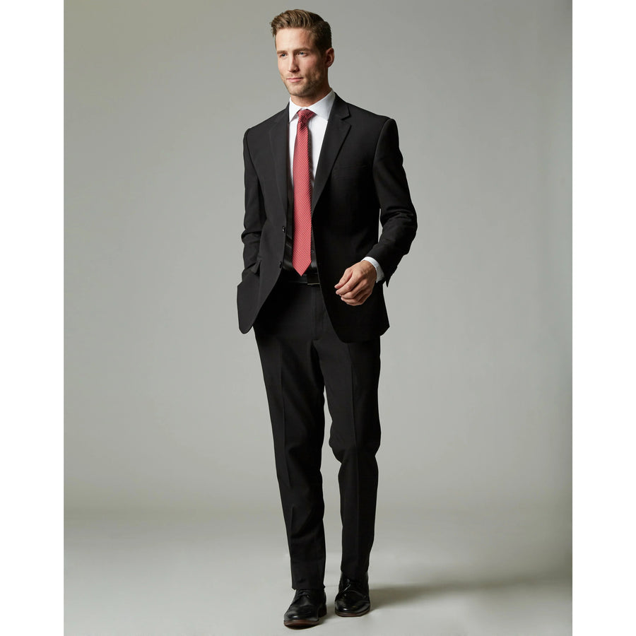 Black Tempo Stretch Slim Fit 1-Pant Suit