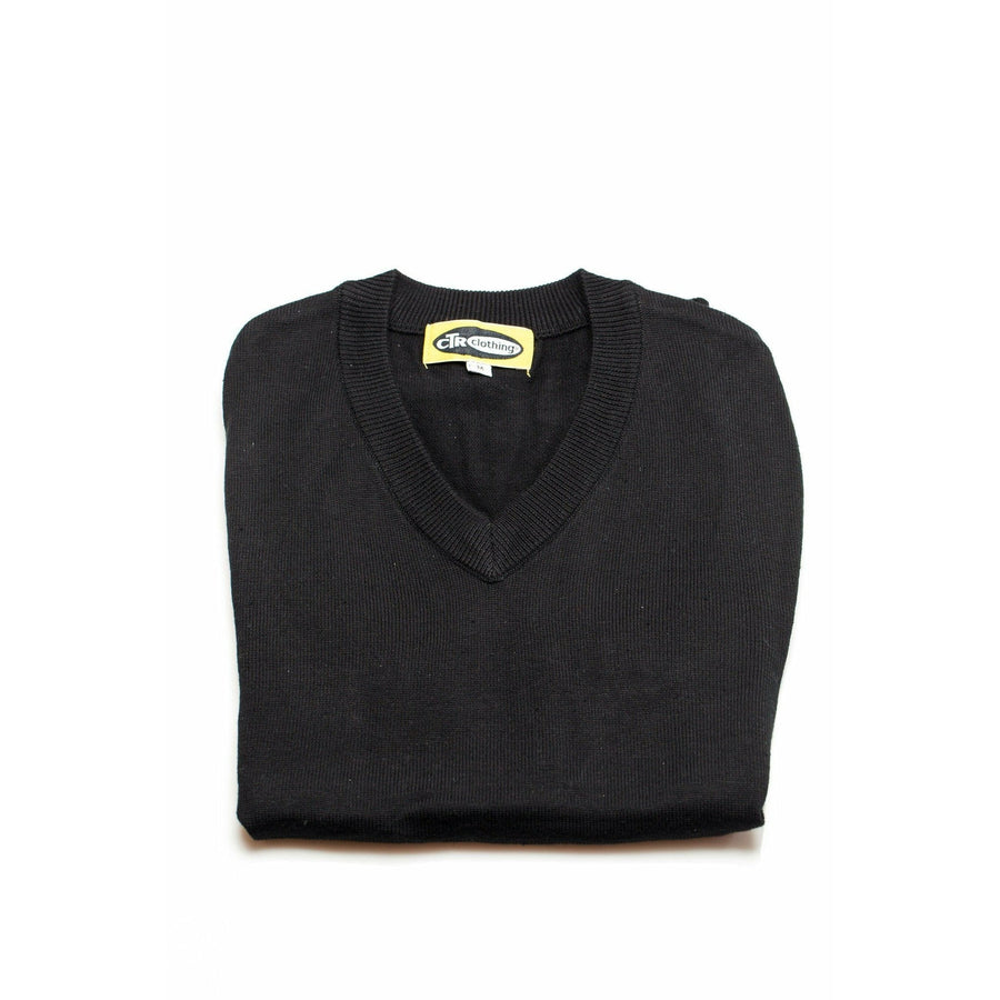 V-Neck Missionary Sweater Vest Black by CTR Clothing - The Kater Shop - 2